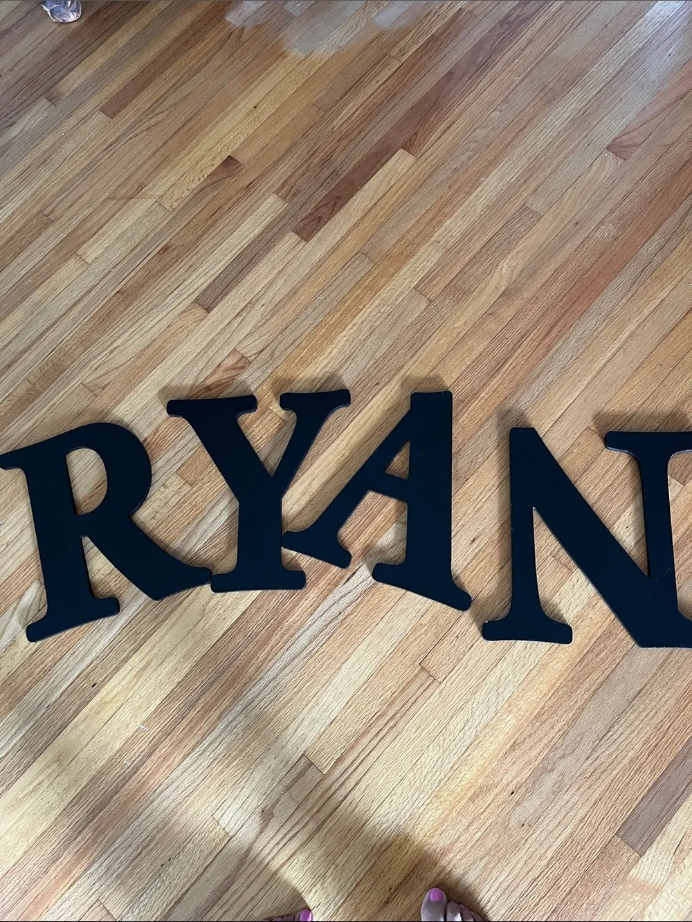 Hobby Lobby Black Wooden Wall Name Letters - RYAN